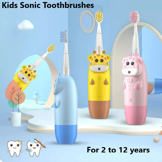 Kids Giraffe Sonic Toothbrush (Ages 2 to 12)