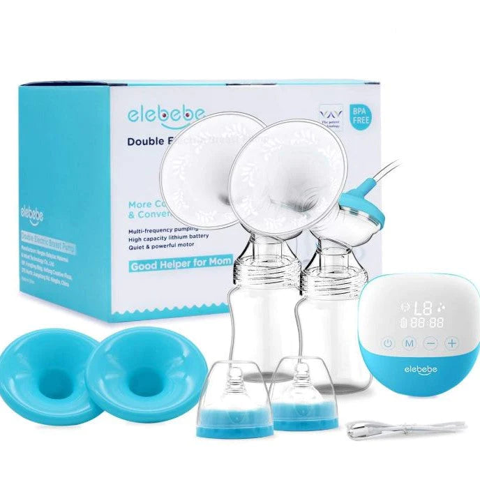 ELEBEBE Double Electric Breast Pump (Hospital-Grade Strength)